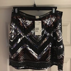 Sequin midi skirt
